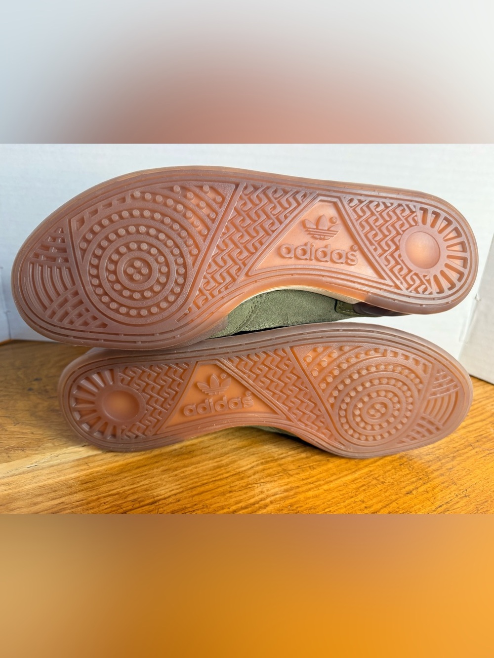 Adidas Originals Handball SpezialxTorsion Olive Green Gum Sole Sneakers Men 8.5 - Picture 7 of 8